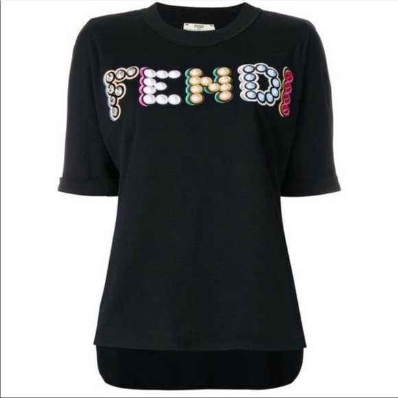Fendi Tops - SOLD Authentic Fendi Studded Logo T Shirt